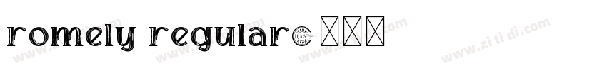 romely regular字体转换